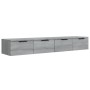 Armarios de pared 2 uds contrachapada gris Sonoma 68x30x20 cm en Estanterías | Comprar online en Foru.es