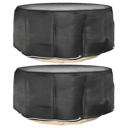 Fundas para muebles de jardín 2 uds 10 ojales redonda Ø260x90cm de vidaXL, Fundas para muebles de jardín - Ref: Foro24-315535...