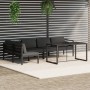 Set muebles de jardín 6 pzas y cojines aluminio gris antracita en Conjuntos de jardín | Comprar online en Foru.es