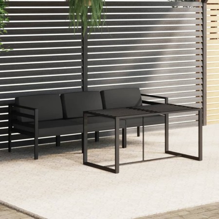 Set muebles de jardín 4 pzas y cojines aluminio gris antracita en Conjuntos de jardín | Comprar online en Foru.es