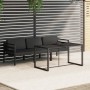 Set muebles de jardín 4 pzas y cojines aluminio gris antracita en Conjuntos de jardín | Comprar online en Foru.es