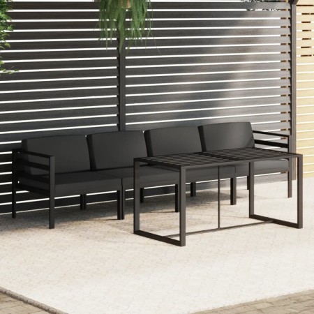 Set muebles de jardín 5 pzas y cojines aluminio gris antracita en Conjuntos de jardín | Comprar online en Foru.es
