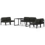 Set muebles de jardín 7 pzas y cojines aluminio gris antracita en Conjuntos de jardín | Comprar online en Foru.es