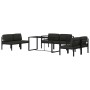 Set muebles de jardín 7 pzas y cojines aluminio gris antracita en Conjuntos de jardín | Comprar online en Foru.es