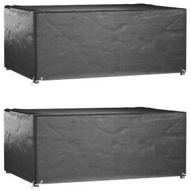 Fundas muebles jardín 2 uds 8 ojales rectangular 180x122x75 cm de vidaXL, Fundas para muebles de jardín - Ref: Foro24-3155347...