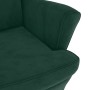 Sillón orejero y taburete de terciopelo verde oscuro en Sillones | Comprar online en Foru.es