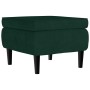Sillón orejero y taburete de terciopelo verde oscuro en Sillones | Comprar online en Foru.es