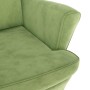 Sillón orejero y taburete de terciopelo verde claro en Sillones | Comprar online en Foru.es