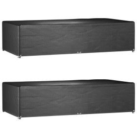 Fundas muebles jardín 2 uds 12 ojales rectangular 315x160x75 cm de vidaXL, Fundas para muebles de jardín - Ref: Foro24-315536...