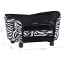 Sofá para perros felpa negro 68x38x38 cm de vidaXL, Camas para perros - Ref: Foro24-170962, Precio: 93,75 €, Descuento: %