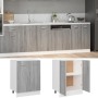 Armario inferior de cocina contrachapado gris 60x46x81,5 cm de vidaXL, Armarios de cocina - Ref: Foro24-815562, Precio: 75,60...