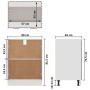 Armario inferior de cocina contrachapado gris 60x46x81,5 cm de vidaXL, Armarios de cocina - Ref: Foro24-815562, Precio: 75,60...