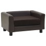 Sofá para perros felpa y cuero sintético marrón 60x43x30 cm de vidaXL, Camas para perros - Ref: Foro24-170961, Precio: 74,27 ...