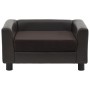 Sofá para perros felpa y cuero sintético marrón 60x43x30 cm de vidaXL, Camas para perros - Ref: Foro24-170961, Precio: 74,27 ...