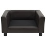 Sofá para perros felpa y cuero sintético marrón 60x43x30 cm de vidaXL, Camas para perros - Ref: Foro24-170961, Precio: 74,27 ...