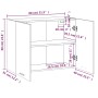Armario colgante madera de ingeniería roble ahumado 80x31x60 cm de vidaXL, Armarios de cocina - Ref: Foro24-815588, Precio: 6...