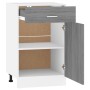 Armario bajo cocina madera ingeniería gris Sonoma 50x46x81,5 cm de vidaXL, Armarios de cocina - Ref: Foro24-815574, Precio: 7...