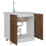 Armario bajo fregadero madera ingeniería marrón 80x46x81,5 cm de vidaXL, Armarios de cocina - Ref: Foro24-815566, Precio: 68,...