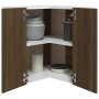 Armario colgante de esquina madera de ingeniería marrón roble de vidaXL, Armarios de cocina - Ref: Foro24-815599, Precio: 68,...