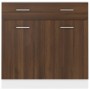 Armario inferior madera contrachapada marrón roble 80x46x81,5cm de vidaXL, Armarios de cocina - Ref: Foro24-815581, Precio: 1...