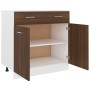 Armario inferior madera contrachapada marrón roble 80x46x81,5cm de vidaXL, Armarios de cocina - Ref: Foro24-815581, Precio: 1...