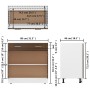 Armario inferior madera contrachapada marrón roble 80x46x81,5cm de vidaXL, Armarios de cocina - Ref: Foro24-815581, Precio: 1...