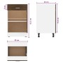 Armario bajo de cocina madera ingeniería marrón roble de vidaXL, Armarios de cocina - Ref: Foro24-815575, Precio: 59,62 €, De...