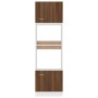 Armario de microondas contrachapada marrón roble 60x57x207 cm de vidaXL, Armarios de cocina - Ref: Foro24-815605, Precio: 196...