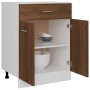 Armario bajo de cocina madera ingeniería marrón roble de vidaXL, Armarios de cocina - Ref: Foro24-815578, Precio: 80,37 €, De...