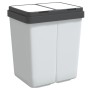 Cubo de basura doble blanco 2x25 L de vidaXL, Cubos de la basura y papeleras - Ref: Foro24-154981, Precio: 54,39 €, Descuento: %