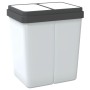 Cubo de basura doble blanco 2x25 L de vidaXL, Cubos de la basura y papeleras - Ref: Foro24-154981, Precio: 54,39 €, Descuento: %