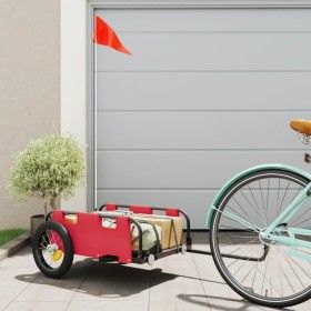 Remolque para bicicletas hierro y tela Oxford rojo de vidaXL, Remolques para bicicletas - Ref: Foro24-94160, Precio: 77,74 €,...