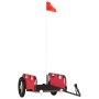 Remolque para bicicletas hierro y tela Oxford rojo de vidaXL, Remolques para bicicletas - Ref: Foro24-94160, Precio: 77,74 €,...