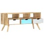 Mueble para TV de madera maciza de mango 110x35x48 cm de vidaXL, Muebles TV - Ref: Foro24-286484, Precio: 148,24 €, Descuento: %