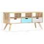 Mueble para TV de madera maciza de mango 110x35x48 cm de vidaXL, Muebles TV - Ref: Foro24-286484, Precio: 148,24 €, Descuento: %