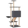 Rascador para gatos con postes de sisal gris oscuro 153 cm de vidaXL, Mobiliario para gatos - Ref: Foro24-171752, Precio: 57,...