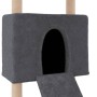 Rascador para gatos con postes de sisal gris oscuro 153 cm de vidaXL, Mobiliario para gatos - Ref: Foro24-171752, Precio: 57,...