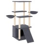 Rascador para gatos con postes de sisal gris oscuro 133 cm de vidaXL, Mobiliario para gatos - Ref: Foro24-171758, Precio: 54,...