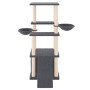 Rascador para gatos con postes de sisal gris oscuro 133 cm de vidaXL, Mobiliario para gatos - Ref: Foro24-171758, Precio: 54,...