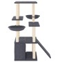 Rascador para gatos con postes de sisal gris oscuro 133 cm de vidaXL, Mobiliario para gatos - Ref: Foro24-171758, Precio: 54,...