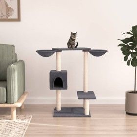 Rascador para gatos con postes gris oscuro 82 cm de vidaXL, Mobiliario para gatos - Ref: Foro24-171761, Precio: 46,50 €, Desc...