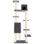 Rascador para gatos con postes de sisal gris oscuro 154 cm de vidaXL, Mobiliario para gatos - Ref: Foro24-171773, Precio: 64,...