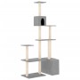 Rascador para gatos con postes de sisal gris claro 180 cm de vidaXL, Mobiliario para gatos - Ref: Foro24-171775, Precio: 67,4...