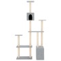 Rascador para gatos con postes de sisal gris claro 180 cm de vidaXL, Mobiliario para gatos - Ref: Foro24-171775, Precio: 67,4...