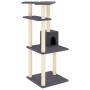 Rascador para gatos con postes de sisal gris oscuro 123 cm de vidaXL, Mobiliario para gatos - Ref: Foro24-171785, Precio: 45,...