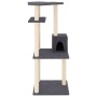 Rascador para gatos con postes de sisal gris oscuro 123 cm de vidaXL, Mobiliario para gatos - Ref: Foro24-171785, Precio: 45,...
