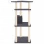 Rascador para gatos con postes de sisal gris oscuro 123 cm de vidaXL, Mobiliario para gatos - Ref: Foro24-171785, Precio: 45,...
