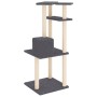 Rascador para gatos con postes de sisal gris oscuro 123 cm de vidaXL, Mobiliario para gatos - Ref: Foro24-171785, Precio: 45,...