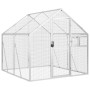 Pajarera de aluminio color plateado 1,79x2x1,85 m de vidaXL, Pies y jaulas para pájaros - Ref: Foro24-3155795, Precio: 380,65...