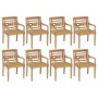 Sillas Batavia 8 unidades madera maciza de teca de vidaXL, Sillas de jardín - Ref: Foro24-3073294, Precio: 1,00 €, Descuento: %